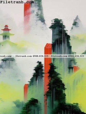 File tranh gốc buc tranh phong canh tan co dien 183 (bản quyền) file PSD