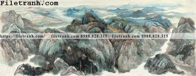 File in mica buc tranh phong canh ve hoa va chim 114 (bản gốc) sắc sảo