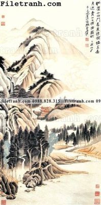 File gốc buc tranh phong canh ve hoa va chim 144 (trang trí) phòng trẻ em