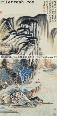 File PSD buc tranh phong canh ve hoa va chim 145 (bản gốc) dễ dàng edit