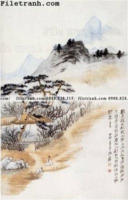 File ảnh buc tranh phong canh ve hoa va chim 146 (gốc) dùng in Pano