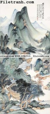 File tranh trang trí buc tranh phong canh ve hoa va chim 151 (tải file gốc)