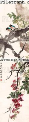 File gốc buc tranh phong canh ve hoa va chim 165 (cho in 3D) độc đáo