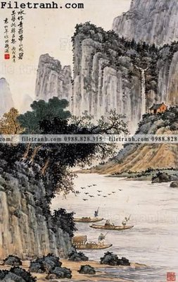 File gốc buc tranh phong canh ve hoa va chim 203 (Filetranh.com) buc tranh phong canh ve hoa va chim 203