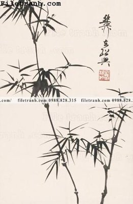 File gốc buc tranh phong canh ve hoa va chim 204 (in lụa) trang trí tường