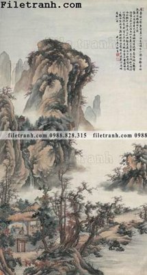 File gốc buc tranh phong canh ve hoa va chim 213 (trang trí) cho phòng khách