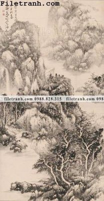Download file buc tranh phong canh ve hoa va chim 220 (gốc) in mica bàn thờ