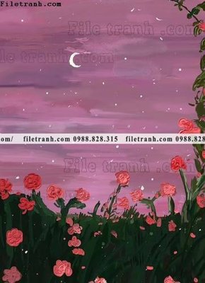 Tải file buc tranh son dau hoa tiet nui va song 659 (gốc) để in ấn ngay