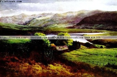 File gốc buc tranh son dau phong canh thac nuoc 204 (thiết kế) độc quyền