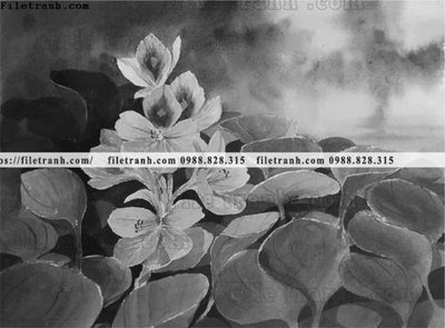 File ảnh buc tranh son dau phong canh vector 1500 (gốc) in poster