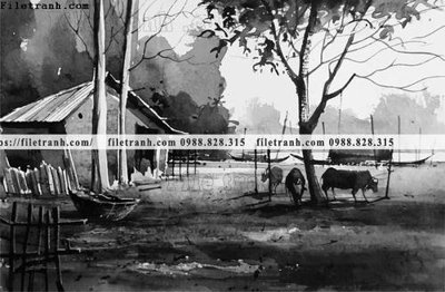 Tải file buc tranh son dau phong canh vector 1537 (ảnh gốc) in gạch men