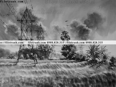 Mua file tranh gốc buc tranh son dau phong canh vector 1561 tại Filetranh.com