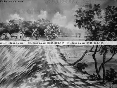 Tải file buc tranh son dau phong canh vector 1572 (gốc) chủ đề phong thủy