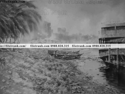 Tải về hình ảnh gốc buc tranh son dau phong canh vector 1574 sắc nét