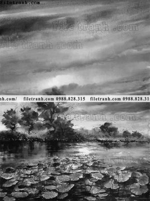 File tranh quảng cáo buc tranh son dau phong canh vector 1582 (download file gốc)