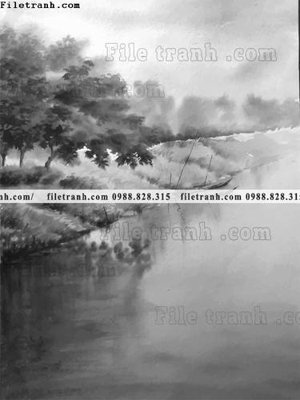 Tải file gốc buc tranh son dau phong canh vector 1589 (để in lụa)