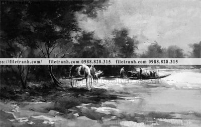 File ảnh buc tranh son dau phong canh vector 1595 (gốc) in quảng cáo ngoài trời