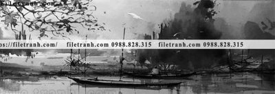 File tranh in trần buc tranh son dau phong canh vector 1614 (ảnh gốc siêu nét)