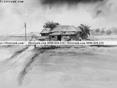 Tải file buc tranh son dau phong canh vector 1616 (gốc) làm file quảng cáo