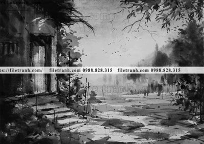 File tranh buc tranh son dau phong canh vector 1622 (bản gốc) treo tường