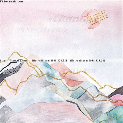 File tranh buc tranh son dau truu tuong Morandi 520 (file gốc) chuẩn màu in