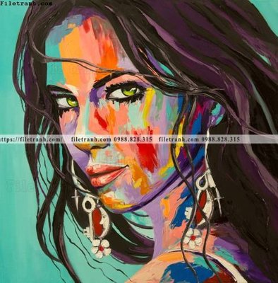 File tranh buc tranh son dau truu tuong ve tay phu nu 513 (bản gốc) treo tường