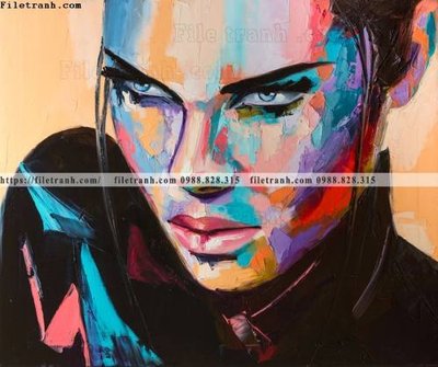 Tải file buc tranh son dau truu tuong ve tay phu nu 516 (gốc) làm file thiết kế