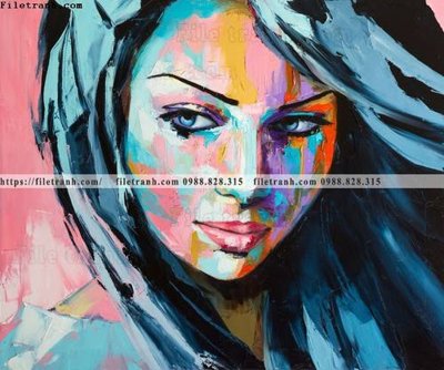 Tải file buc tranh son dau truu tuong ve tay phu nu 519 (gốc) làm file tranh quảng cáo