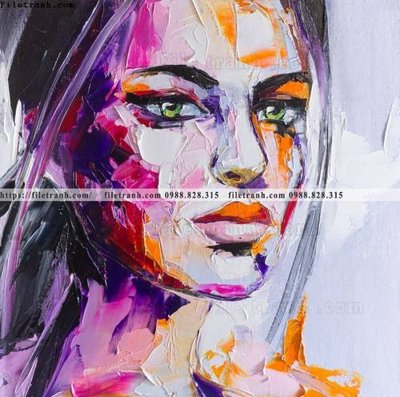 Tải file buc tranh son dau truu tuong ve tay phu nu 525 (ảnh gốc) file AI/EPS