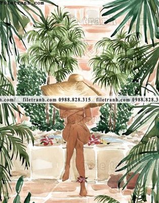 Tải file buc tranh theo phong cach mau nuoc Ma-roc 653 (gốc) chủ đề tâm linh