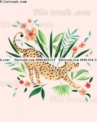 File tranh gốc PSD buc tranh theo phong cach mau nuoc Ma-roc 670 còn nguyên layer