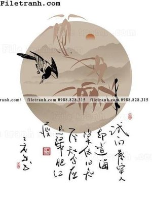 File tranh quảng cáo buc tranh thu phap chu trung quoc 124 (download file gốc)