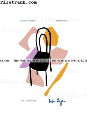 File gốc buc tranh truu tuong mau xanh va trang cua Phap 102 (in lụa) chi tiết cao