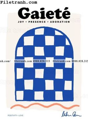 Hình ảnh file gốc in trần nhà buc tranh truu tuong mau xanh va trang cua Phap 108