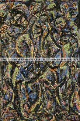 File tranh PSD buc tranh truu tuong theo phong cach ca minh thai 513 chất lượng cao