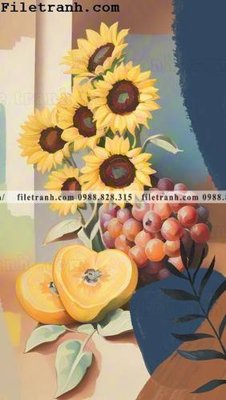 File gốc buc tranh truu tuong ve hoa Morandi 105 (in tráng gương) ốp tường