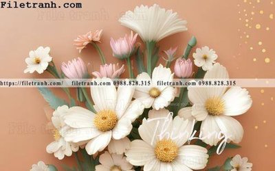 Tải file buc tranh truu tuong ve hoa Morandi 143 (gốc) chủ đề hoa sen