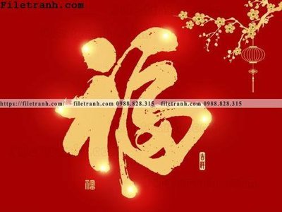 Tải file buc tranh va thu phap la vang 103 (ảnh gốc) in gạch 3D