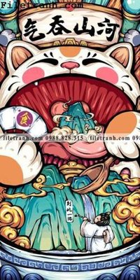 File gốc buc tranh van hoc nghe thuat giau co 141 (trang trí) phòng trẻ em