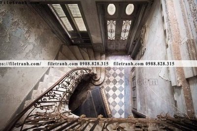 File gốc buc tranh ve nhung ngoi nha do nat o My 176 (dành cho trang trí nội thất)