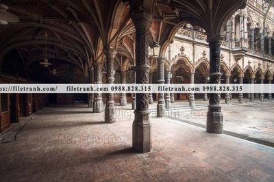 File tranh buc tranh ve nhung ngoi nha do nat o My 185 (bản gốc) trang trí văn phòng