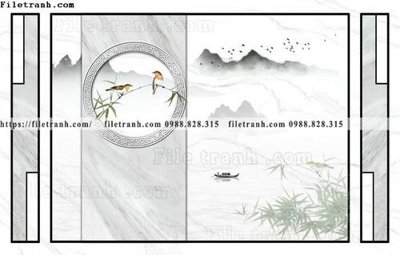 Tải file PSD buc tuong nen hoa va chim phao chi 307 (nguyên layer) để in