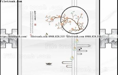 Tải file buc tuong nen hoa va chim phao chi 309 (gốc) in nhanh