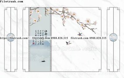 File gốc buc tuong nen hoa va chim phao chi 316 (PNG) không nền chất lượng