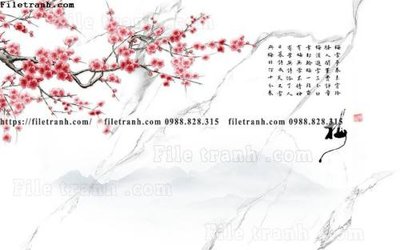 File PSD buc tuong nen hoa va chim phao chi 348 (nguyên bản) cho thiết kế