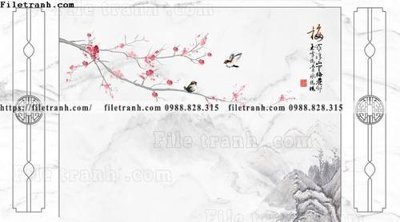 File in trần buc tuong nen hoa va chim phao chi 360 (bản gốc) hoa văn