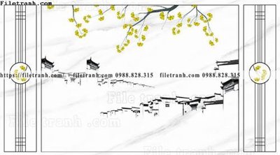 File ảnh buc tuong nen hoa va chim phao chi 367 (gốc) in poster