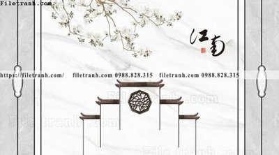 File in mica buc tuong nen hoa va chim phao chi 378 (ảnh gốc) đẹp