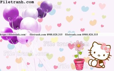 Tải file buc tuong nen hoat hinh tre em321 (gốc) in tranh tráng gương