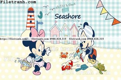 Tải file buc tuong nen hoat hinh tre em349 (gốc) in tranh tráng gương